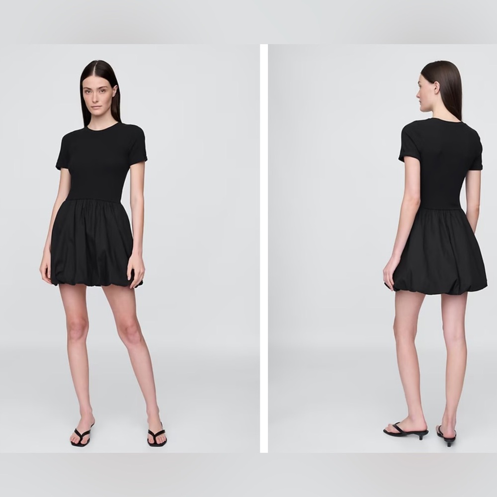 GAP modern mixed media bubble dress - sold out in black!